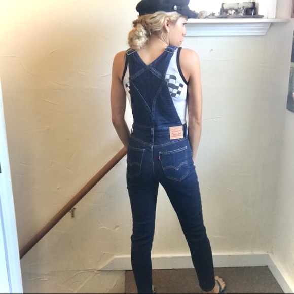 Levi’s👖Denim Skinny Overall Bib Jumper Dungare XS - Picture 3 of 9
